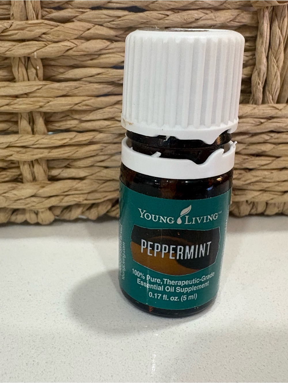 5ml Young Living Peppermint Essential Oil - Smidge under 1/2